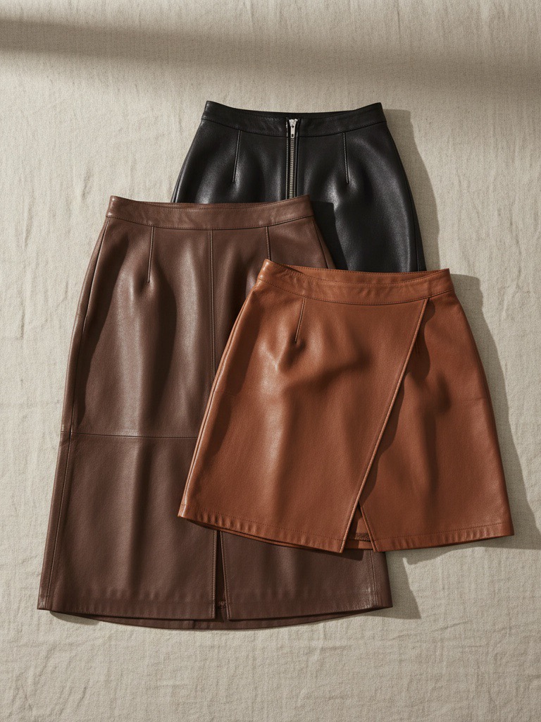 Leather skirts are leading the German skirt market this spring.