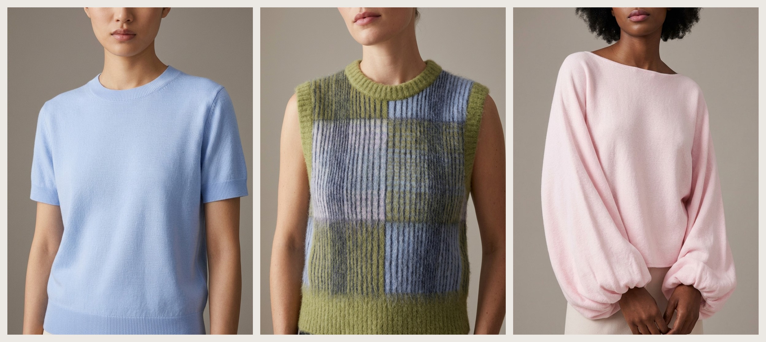 Three top-selling knitwear pieces in the Netherlands.