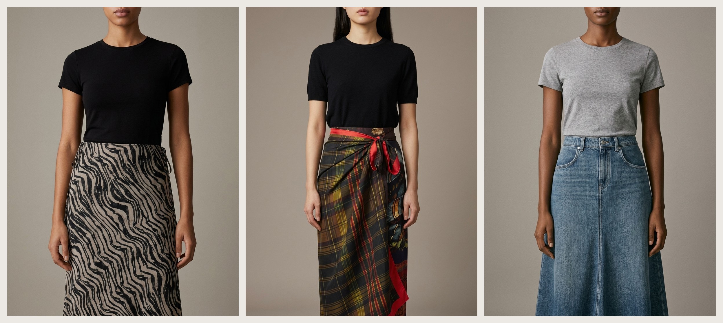 Three top-selling skirts in Germany.
